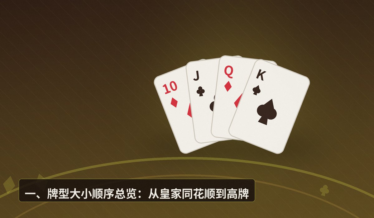 德州扑克牌型大小顺序图 - 德州扑克牌型大小顺序图：从高牌到皇家同花顺的完整解析