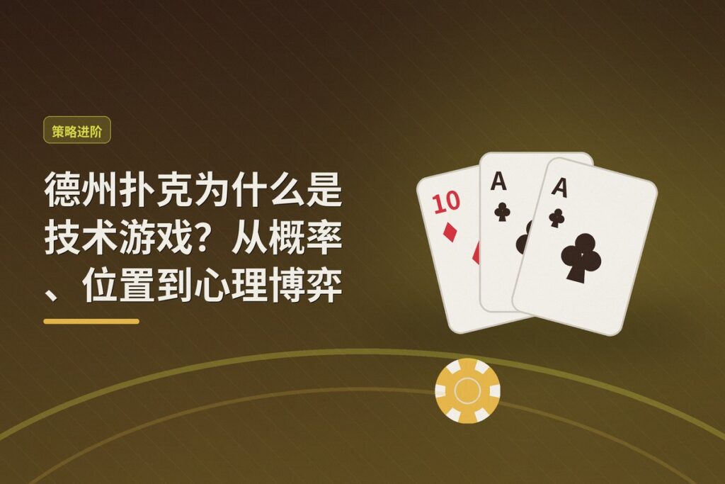 德州扑克为什么是技术游戏 - 德州扑克为什么是技术游戏?从概率、位置到心理博弈全面解析