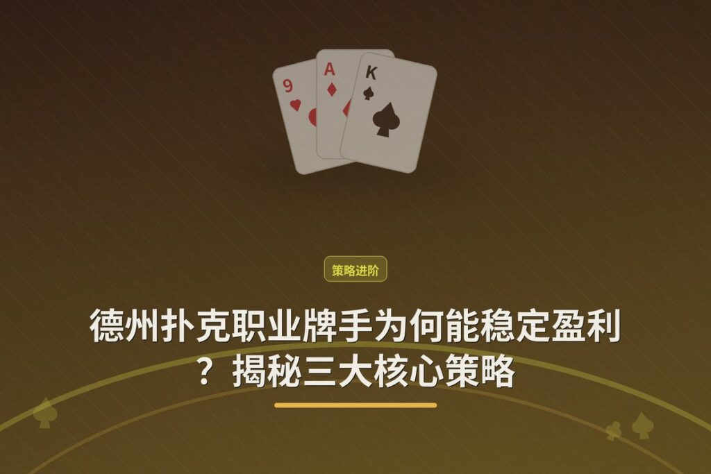 为什么职业牌手能稳定盈利 - 德州扑克职业牌手为何能稳定盈利？揭秘三大核心策略