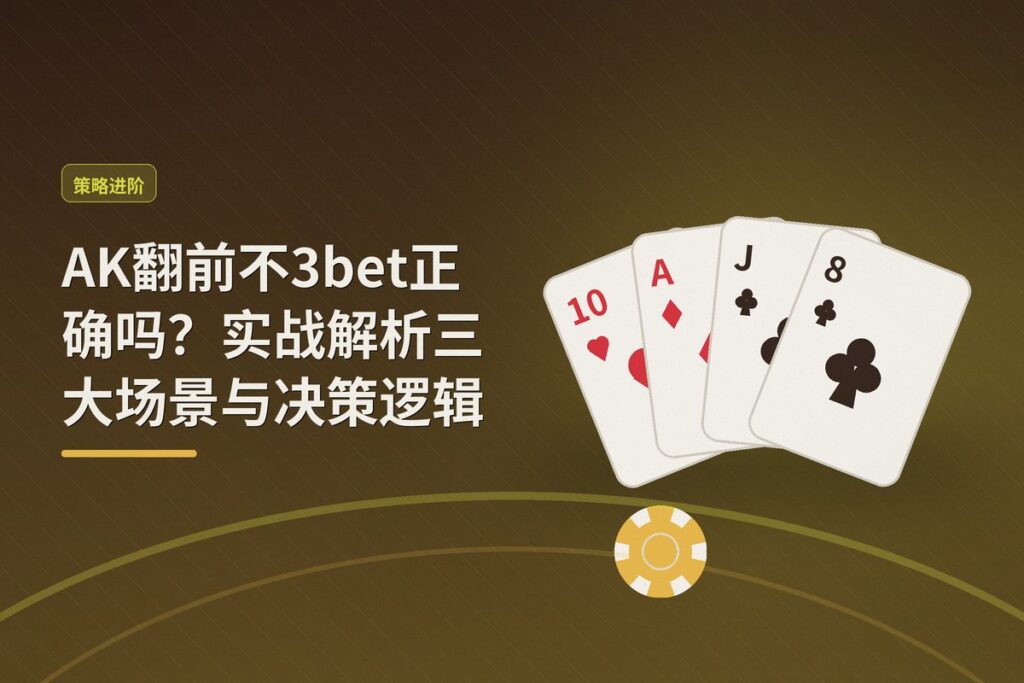 AK翻前不3bet正确吗 - AK翻前不3bet正确吗？实战解析三大场景与决策逻辑