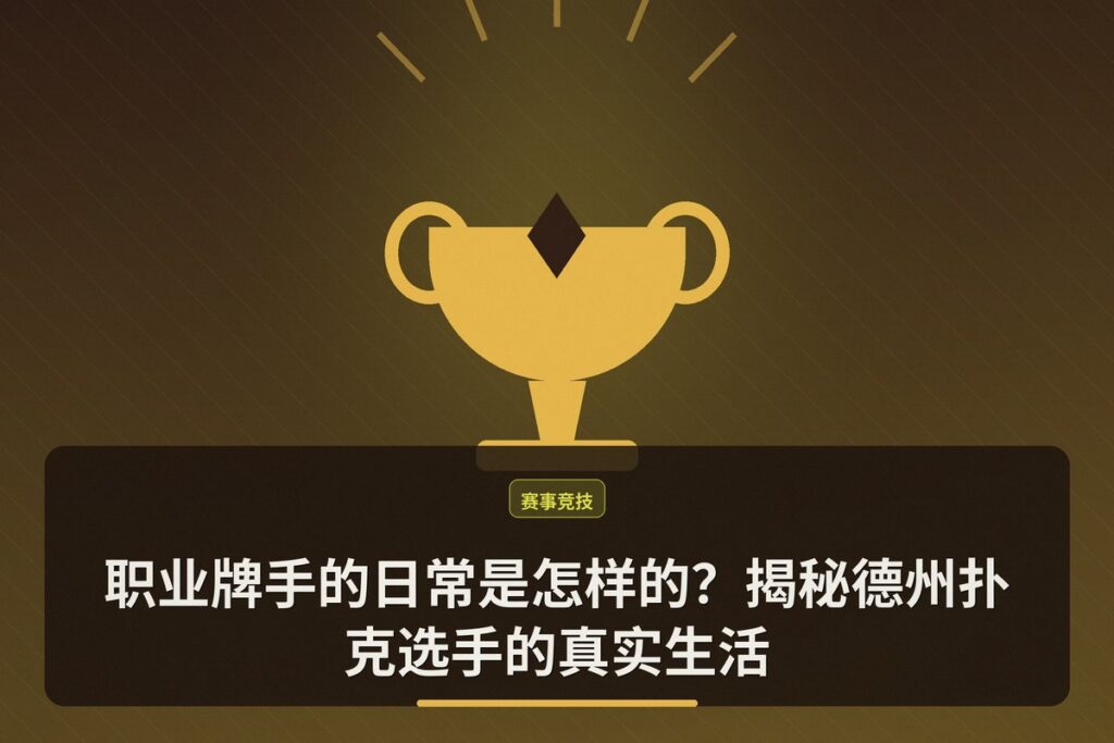 职业牌手的日常是怎样的 - 职业牌手的日常是怎样的?揭秘德州扑克选手的真实生活