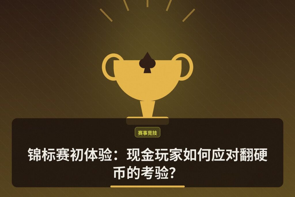 https://www.reddit.com/r/poker/comments/1ubftc2/my_first_title/ - 锦标赛初体验：现金玩家如何应对翻硬币的考验？